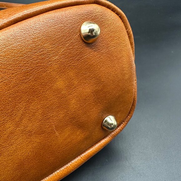 Italian Leather Purse Divina Firenze Carmel Brown Crossbody Shoulder Bag Italy - Picture 12 of 16